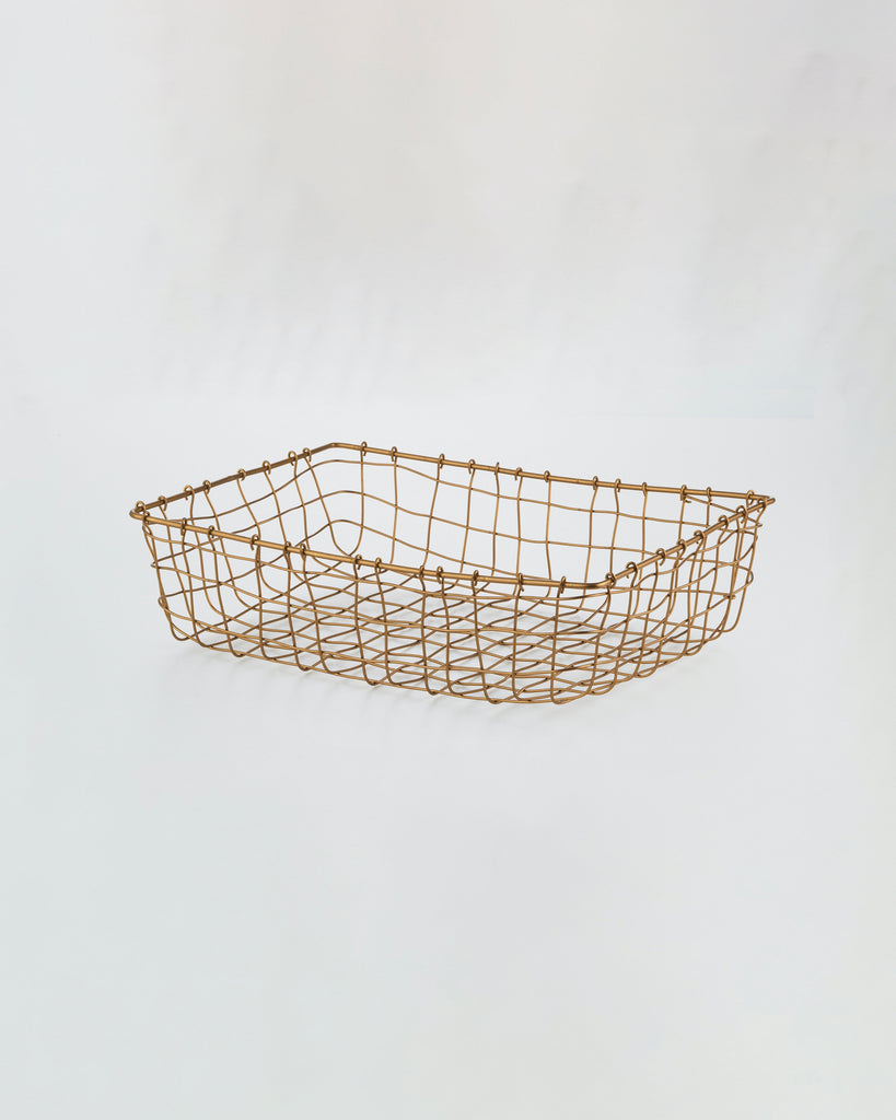 Fog Linen  Brass Wire Basket – Housework