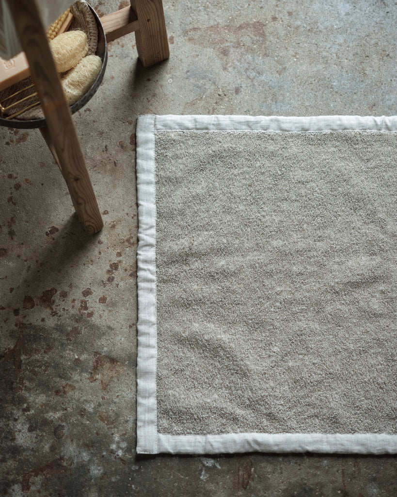 fog linen work linen knit floor mat – UGUiSU STORE