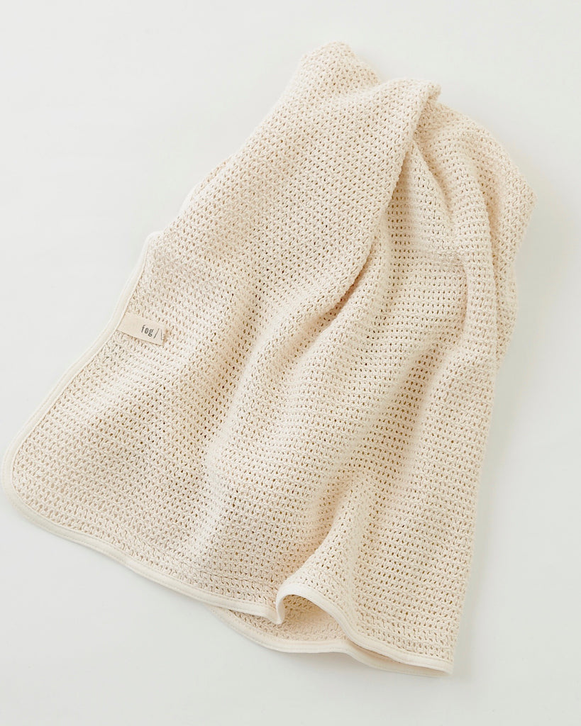 Fog Linen Knit Baby Blanket – take heart shop