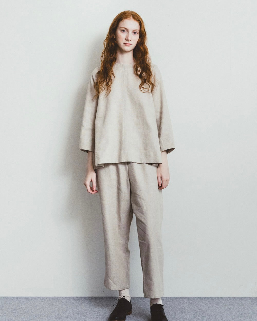 Miyu Pant: Wool Linen Natural