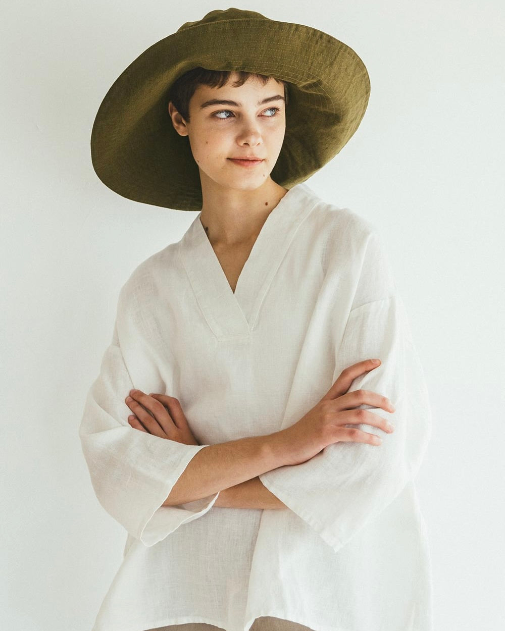 Atlin Linen Hat: Epinard