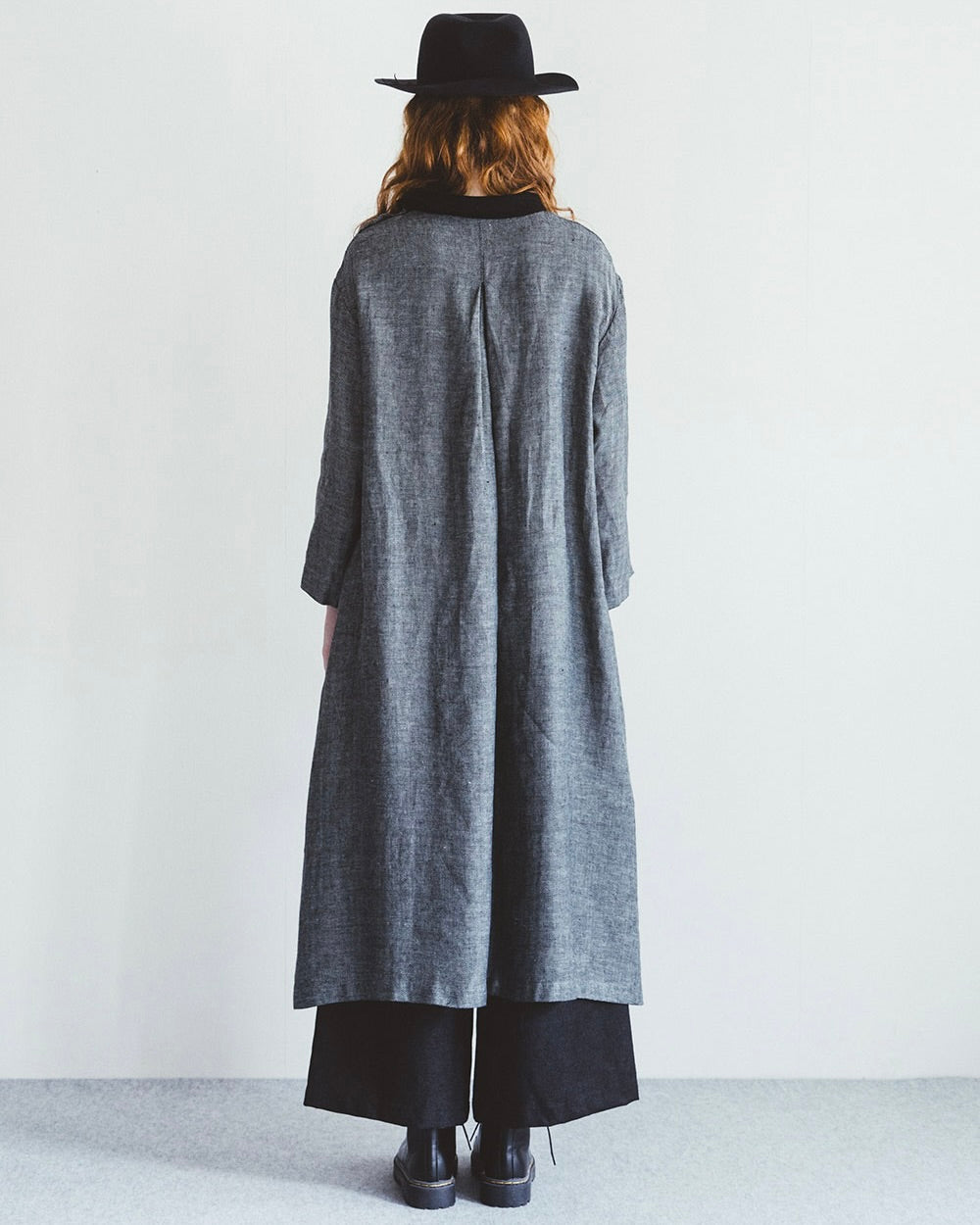 Yua Dress: Herringbone Grey