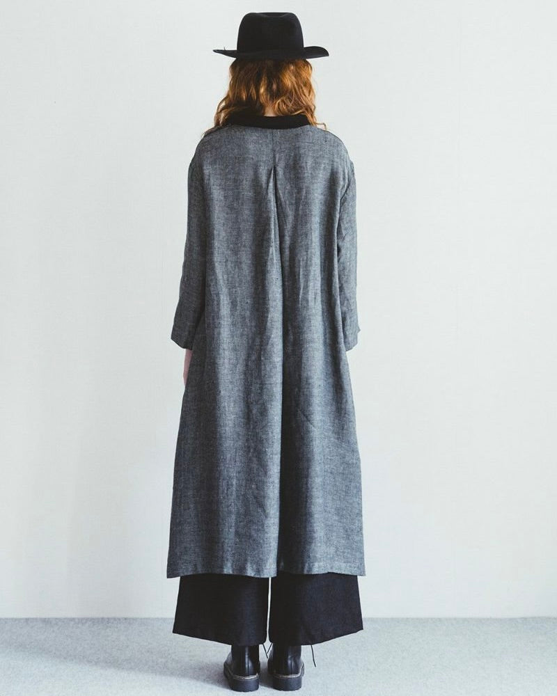 Yua Dress: Herringbone Grey