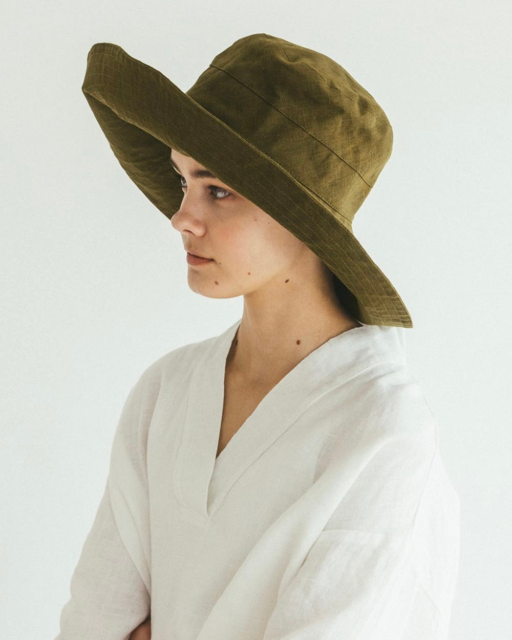 Atlin Linen Hat: Epinard